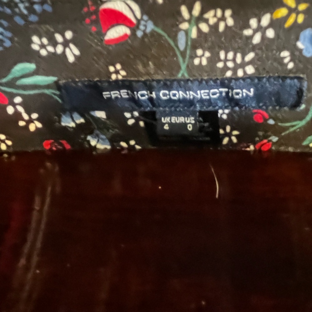 French Connection Floral Patchwork Midi Dress Bla… - image 3